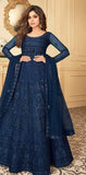 Beautiful Blue Color Butterfly Net Designer Anarkali Suit
