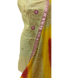 Cream Color Chanderi Gota Patti Suit