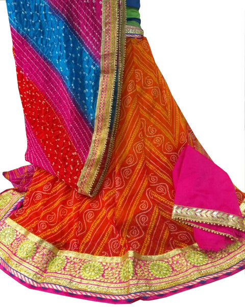 Dandiya Navratri Red & Multi Color Costume
