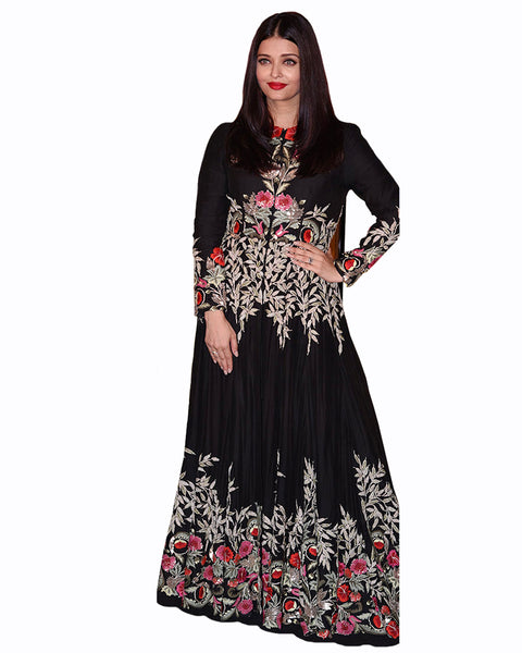 Bollywood Black Color Aiswarya Anarkali Gown