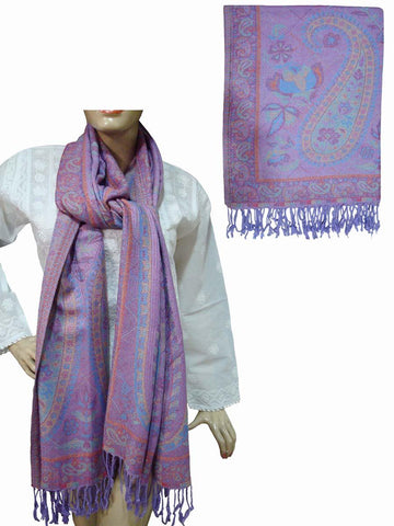 Purpal Hand Embroidered Viscose Stole