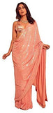 Kareena Kapoor Peach Color Heavy Georgette Embroidery Sequence Work Saree