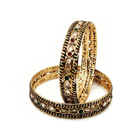 Pretty Fashionable Bangle with Base Metals as Alloys with Stones