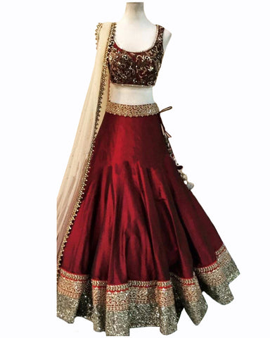 Designer Maroon Color Lehenga Choli