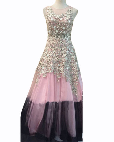 Light Pink Color Designer Gown