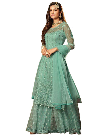 Sonal Chauhan Style Net Designer Palazzo Suit