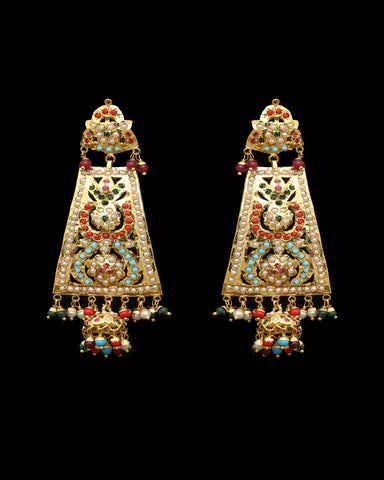 Multi Jadau Earrings