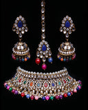 Multi Pearl Kundan Necklace Set