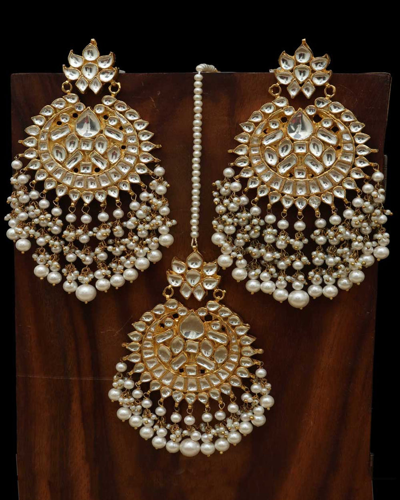 Buy Punjabi Traditional Earrings With Tikka at Amazon.in