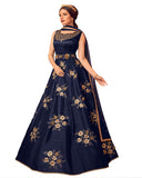 Navy Blue Anarkali Embroidered Salwar Kameez