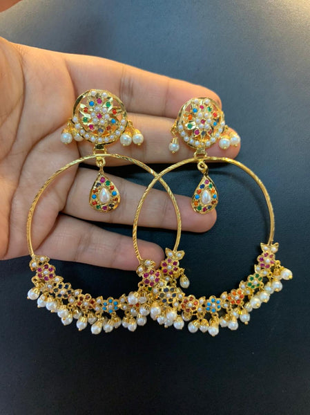 Beautiful High Quality Earrings with Gold Plated and Real Stones used