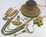 Beautiful Golden and Green Color Kundan Necklace