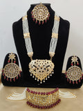 Beautiful Golden Color Choker Necklace Set with Beautiful Jhumka and Matha Tikka