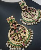 Beautiful Golden Color Jhumka with Multi Color Pearls