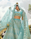 Charming Light Blue Color Paithani Silk with Pure Golden Jari Saree and Blouse with Beautiful White Color Floral Design