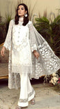 Beautiful White Color Georgette Salwar Suit for Special Occasion with Net Dupatta