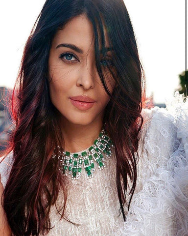 Beautiful Platinum Plated Diamond Replica Necklace and Earrings with Charming Green Color Pearls