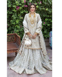 Glossy Grey Color Net Salwar, Georgette Suit and Net Dupatta for Special Occasion