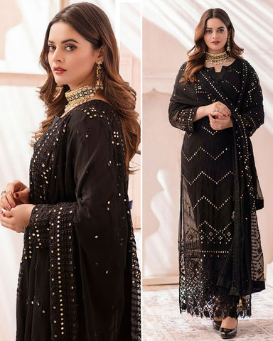 Designer Party wear Black Palazzo Suit