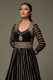 Black Color Georgette Churidar Anarkali Salwar Suit