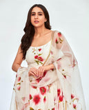 Bollywood White Printed Dress