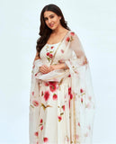 Bollywood White Printed Dress