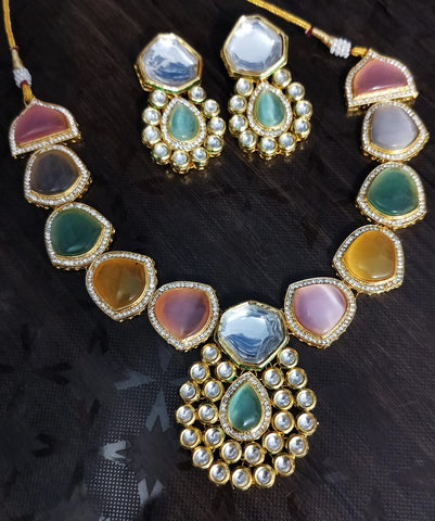 Multi Color Designer Kundan Necklace