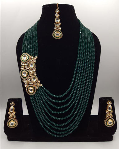 Green Kundan Necklace Set