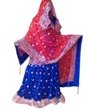 Royal Blue  Satin Silk Gharara