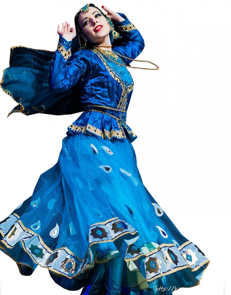 Blue Kathak Dance Costume – Sulbha Fashions