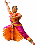 Bharatnatyam Golden & Pink Dance Costume