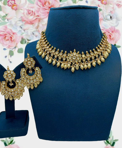 Beautiful Golden Color Necklace, Earrings for Special Occasion