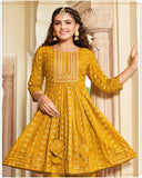 Designer Party Wear Yellow Color Palazzo Suit