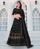 Black Color Sequence Designer lehenga Choli