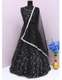 Black Color Soft Net Heavy Embroidery Work Anarkali Suit
