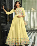 Designer Faux Georgette Heavy Embroidery Work Gown Anarkali Salwar Suit