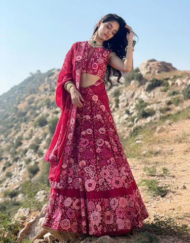 Trendy Red Designer Lehenga Choli