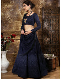 Blue color designer embroidary sequence work lehenga choli