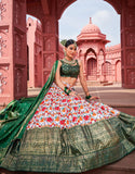 Green Color Designer Printed Lehenga Choli