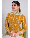 Designer Party Wear yellow & Green Color Palazzo Suit