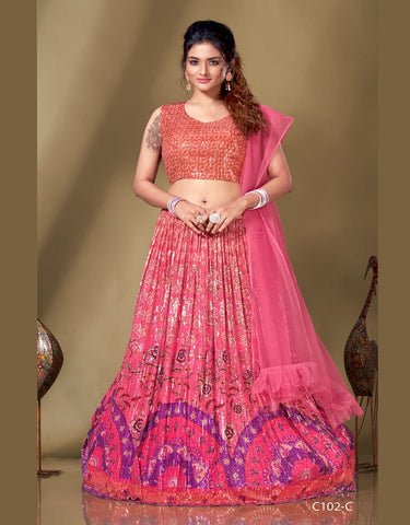 Pink Designer Lehenga Choli