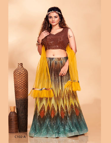 Yellow Designer Lehenga Choli