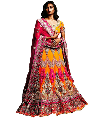 Orange Heavy Lehenga