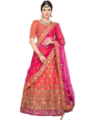 Designer Pink Color Party wear Lehenga Choli