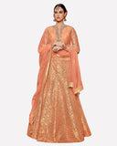Designer Light Orange Color Lehenga Choli