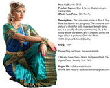 Blue & Green Bhatatnatyam Dance Dress Wholesale price