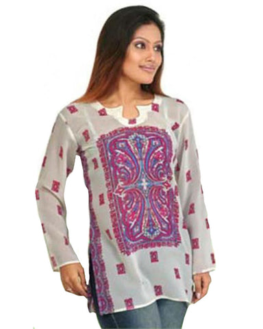 White Georgette Kurties