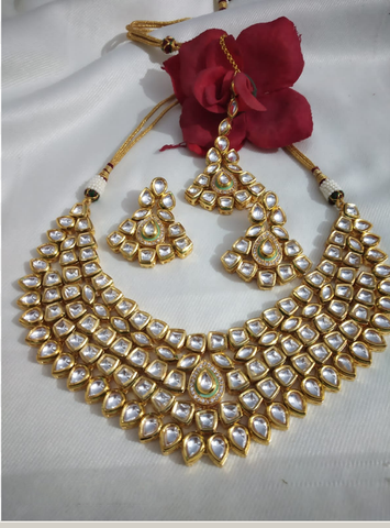 High Quality Kundan Necklace with Back Meenakari