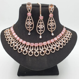 Beautiful Pinkish White Color Necklace Set designed for both Traditional and Fashionable Outfits