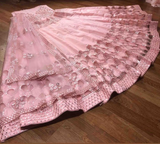 Pink Color Designer Lehenga Choli made up of Malay Silk
